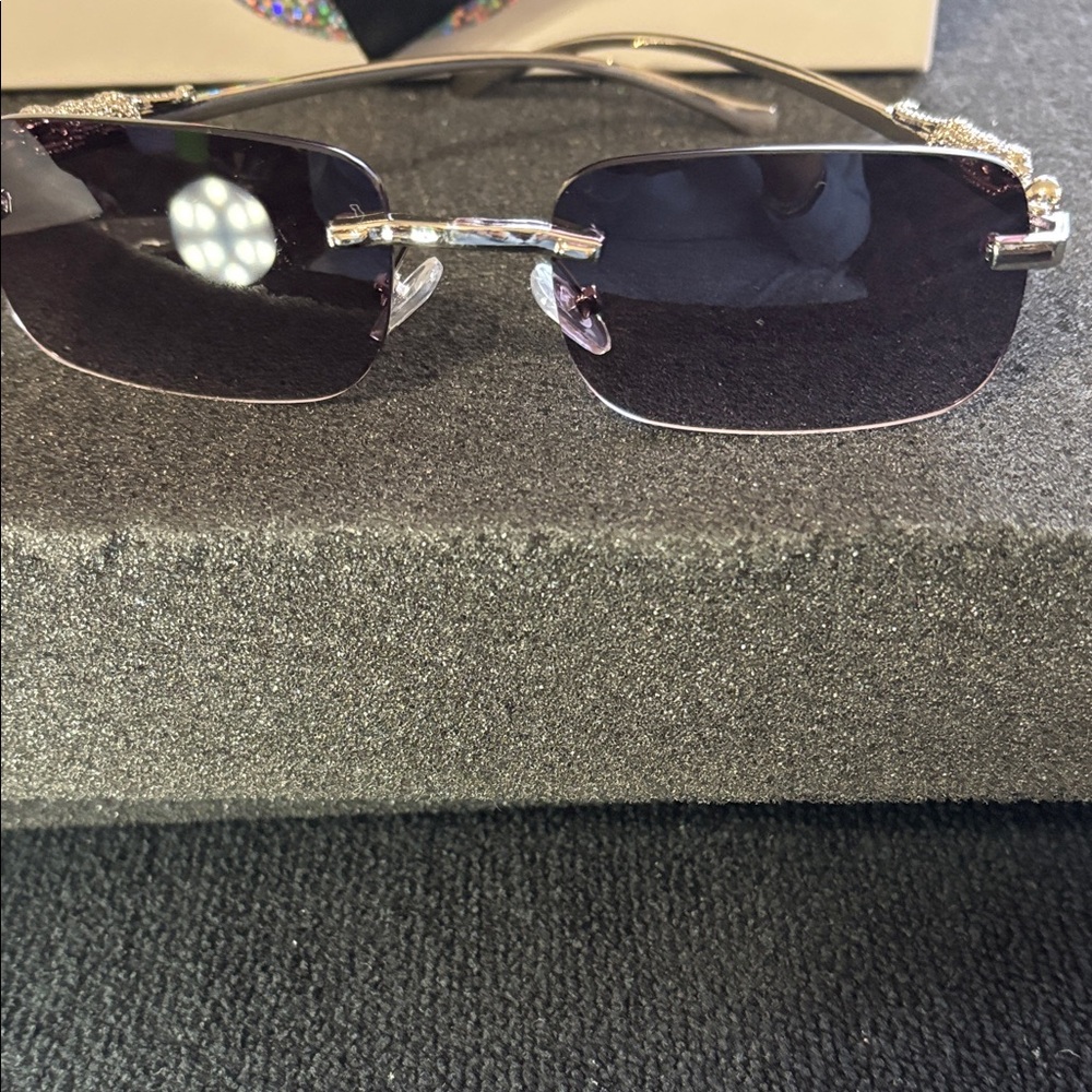 Stylish Black Sunglasses with Silver Accents